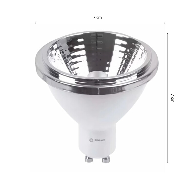 LAMPARA LEDVANCE OSRAM AR70 DIM 4.2W Lámpara LED LEDVANCE OSRAM AR70 Dimerizable GU10 4.2W 3000K
