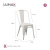 Pack 6 Sillas Tolix Lumax Varios Colores Living Comedor Blanco