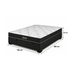 SOMMIER - SUPER MEGA 2 PLAZAS 100% ESPUMA CON BOX BAÚL