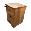 Cajonera con Llave de Madera Melaminico x3 cajones Marron