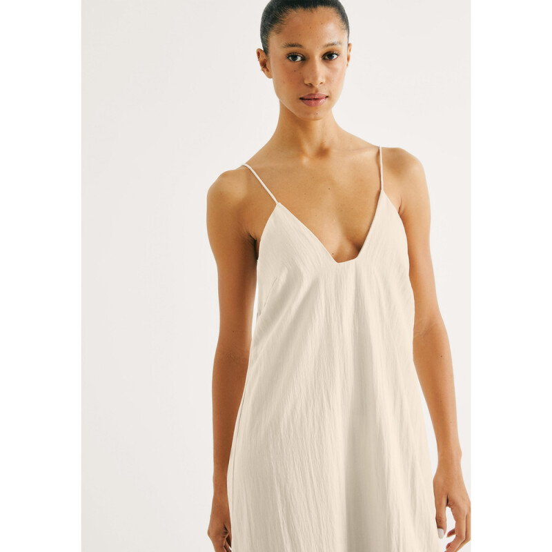 VESTIDO FEM CAQUI CLARO