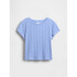 SS VARIEGATED RIB TEE BRIGHT HYACINTH