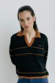 TSHIRT POLO ROMBA Negro