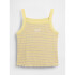 FRCH SQ NECK RIBBED LOGO TANK YELLOW STRIPE