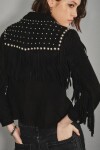 Camisa Bellota Studs Cuero Negro