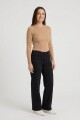 Sweater tejido rib escote a la base TOSTADO
