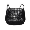 Cesto c/asas - Plastico Simil Rattan Negro Cesto c/asas - Plastico Simil Rattan Negro