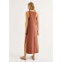 VESTIDO FEM MARROM MEDIO