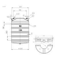 Tanque para Agua Cónico c/base Tricapa WEB 1100 Litros PPL incluidos. Tanque para Agua Cónico c/base Tricapa WEB 1100 Litros PPL incluidos.