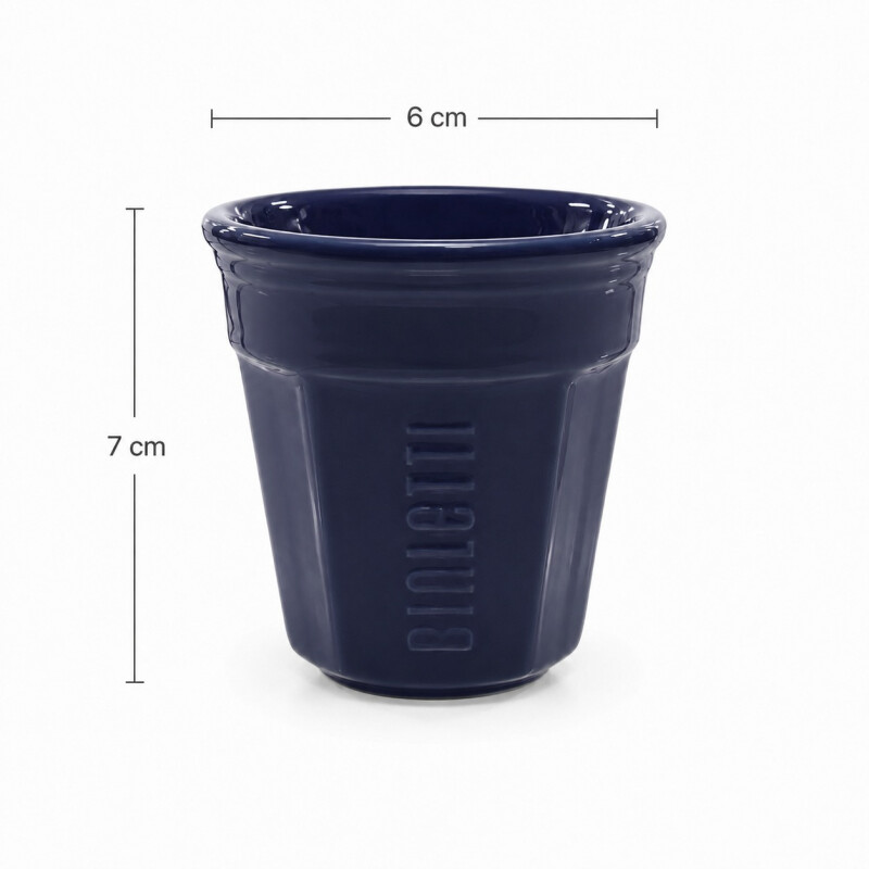 Pocillos Bialetti de Porcelana para Café Espresso - 2 Unidades Azul