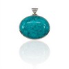 Dije Colgante Oval-Plata 925-Piedra Turquesa-CP4273 conpiedra