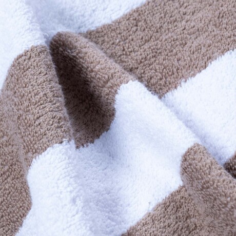 TOALLA DE PLAYA/PISCINA ALGODON BLANCO STRIPES BLANCO BEIGE