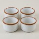 Set x4 Ramequin cerámica 9x5,5 cm BLANCO