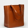 Shopper Vera en cuero graneado Cuoio