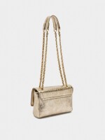 Bolso De Hombro Con Solapa dorado