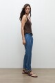 Pantalon recto Lyocell jean medio