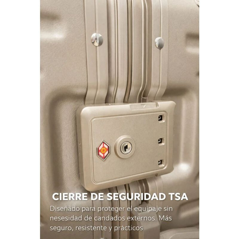 Valija Rígida de Policarbonato con Ruedas 20' (Carry On) Beige