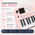 Organo Musical Infantil Medeli 37 Teclas Portátil Mk1 ROSADO