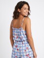 PIJAMA CONJUNTO TOP + SHORT AZUL