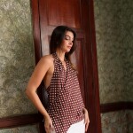 BLUSA PAULINA MARRON BOLAS
