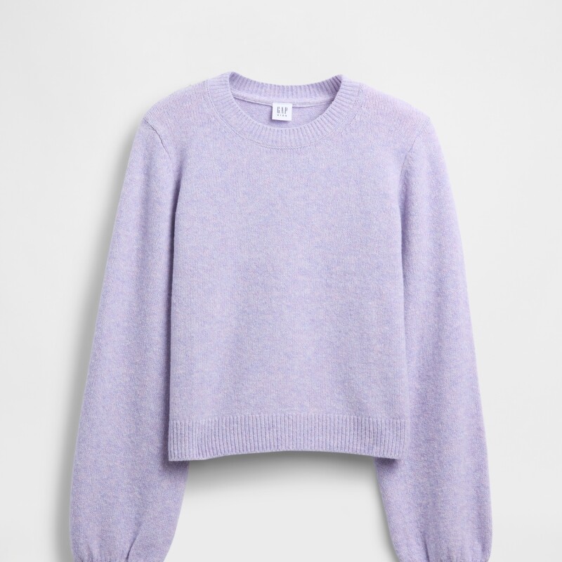 FAST CASHSOFT SWEATER_CREW PURPLE HEATHER 450