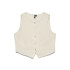 VMATHENA S/L O-NECK WAISTCOAT WVN OATMEAL