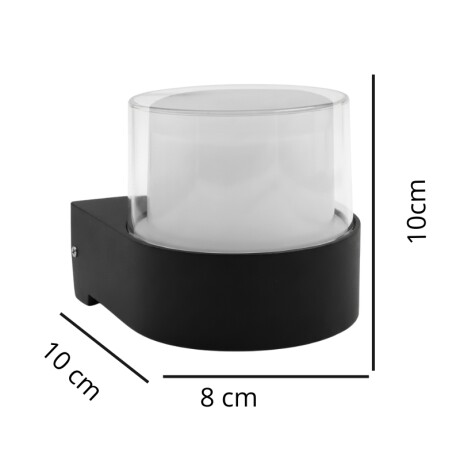 ARTEFACTO EXTERIOR LERMA PARA ADOSAR EN PARED UNIDIRECCIONAL 5W Artefacto Exterior Lerma Para Adosar Unidireccional 5W Negro