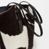 Shopper Neo Craft en cuero vaca pelo Negro