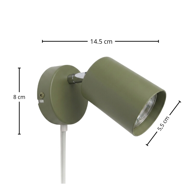 ARTEFACTO BOLD DE ADOSAR ORIENTABLE Luminaria de Pared Bold Verde
