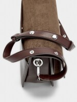 Bolso Bandolera Con Solapa marron