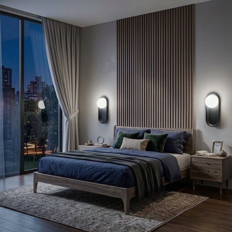 LUMINARIA DE PARED DIMERIZABLE ERICH Luminaria De Pared Dimerizable Erich Negra
