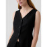 V-LINEN VEST BLACK 1