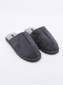 PANTUFLA DE HOMBRE GRIS OSCURO