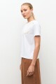 Remera bordado con brillos blanco