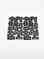 STICKERS PARA FRASCOS COCINA NEGRO.