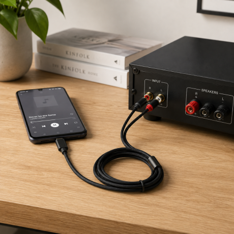 CABLE ADAPTADOR USB C A RCA CABLE ADAPTADOR USB C A RCA