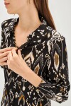Camisa Hiroko Ikat Negro