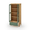 Cristalero 2 Puertas 1 Cajón Material Natural - Mari Verde