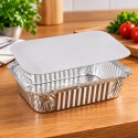 Bandeja Descartable de Aluminio con Tapa 20,9x17x3,5cm 750ml Bandeja Descartable de Aluminio con Tapa 20,9x17x3,5cm 750ml
