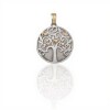 Dije Medalla Árbol de la vida-Plata y oro- Sin piedra- CP5013 sinpiedra
