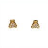 Caravanas Osos oro - Oro bajo - Zirconia - CA8142 conpiedra