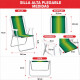 Set X 2 Sillas Altas Aluminio Clásica A Rayas VERDE