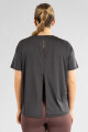 Style open back shirt Negro