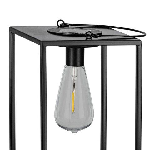 Luminaria decorativa solar tipo farol LED 0,12W cálida EG3841