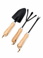 HERRAMIENTAS JARDIN SET X3 PCS MADERA