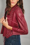 Saco Penny Cuero Bordo