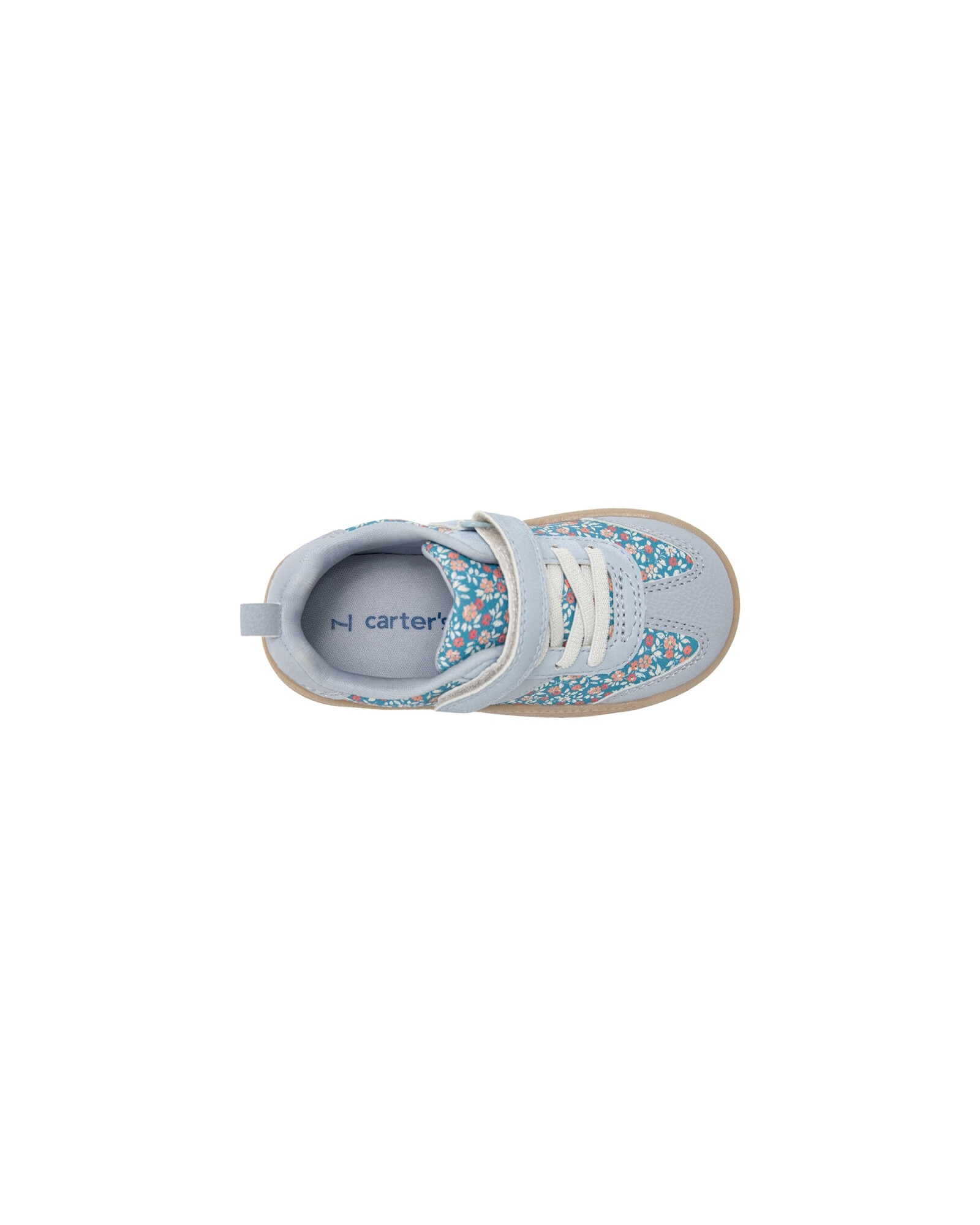 Championes con velcro, diseño floral, azules Sin color