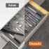 Organizador de Cubiertos Extensible Cajon Utensilios Cubertero IMBACK Gris Organizador de Cubiertos Extensible Cajon Utensilios Cubertero IMBACK Gris