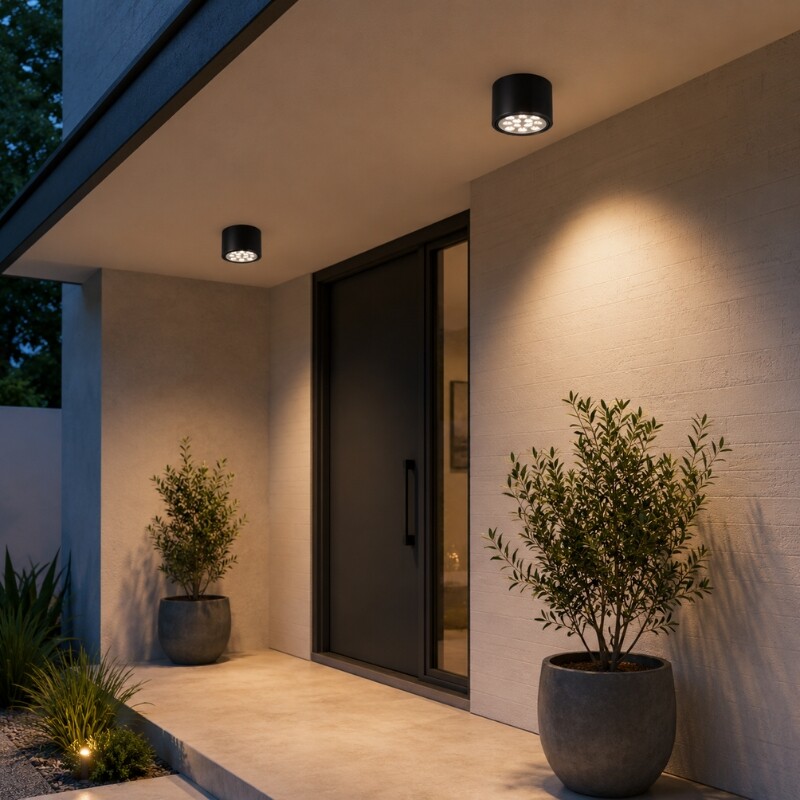 Roma 12W Luminaria De Exterior Roma 12W Negro