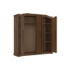 Ropero Curvo 4 Puertas - Linea Mexicana Nogal